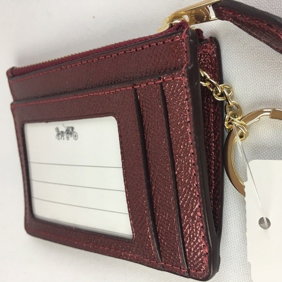 NWT COACH ID WALLET SKINNY COIN PURSE KEY CHAIN - Picture 2 of 2